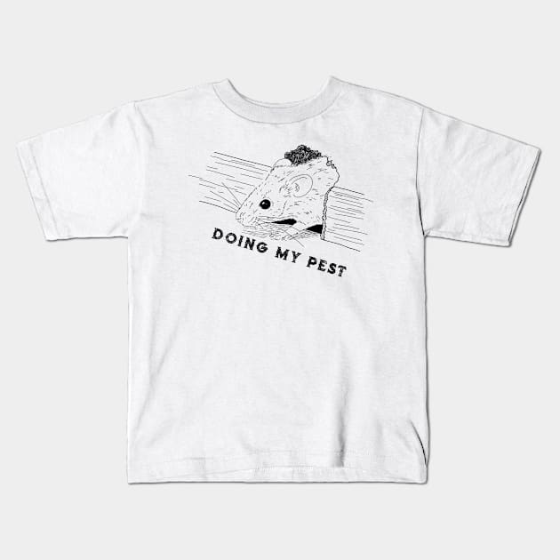 Mouse in Hole Kids T-Shirt by H. R. Sinclair